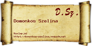 Domonkos Szelina névjegykártya